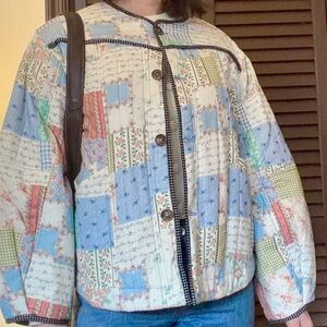 Damson Madder Patchwork Quilted Jacket